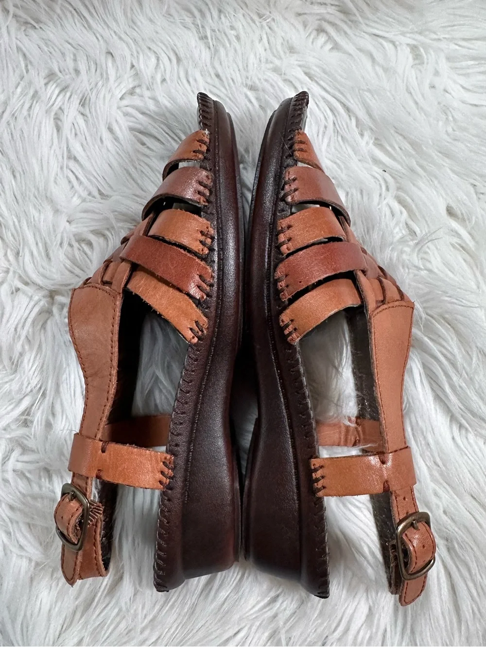 St. John’s Bay • Vintage Leather Woven Sandals